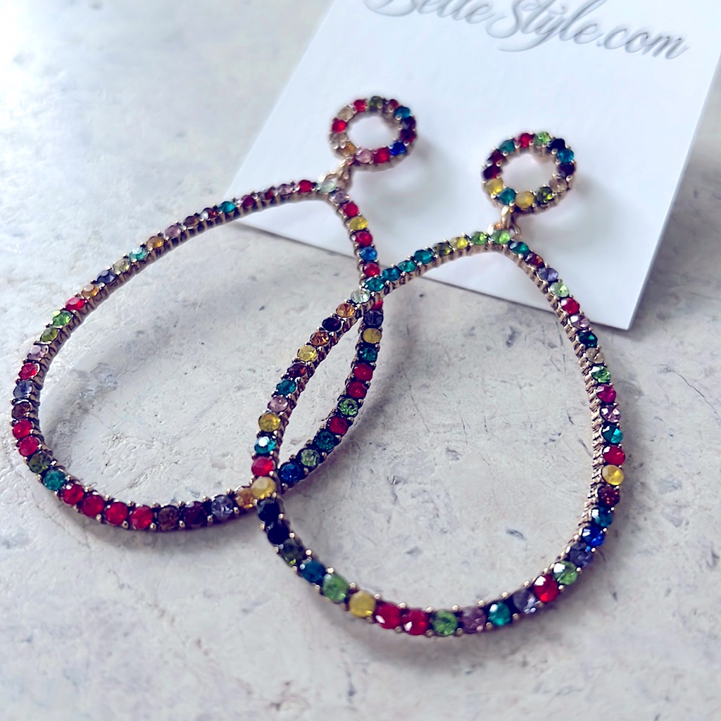 Bellestyle Rainbow Statement Earrings